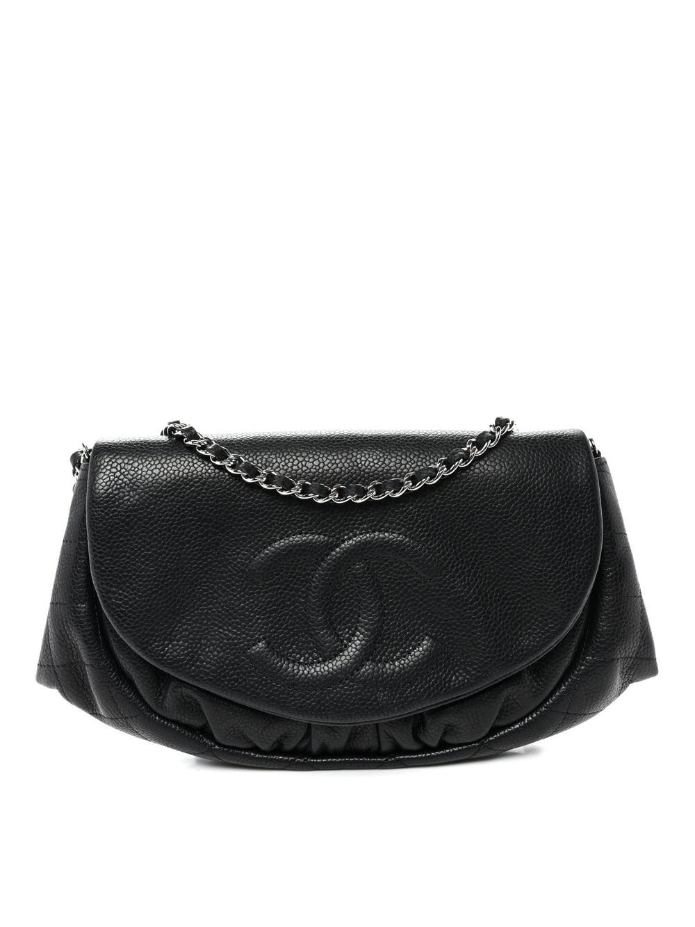 Chanel Caviar Half Moon Wallet On Chain #281992C18B